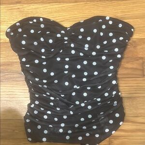 SHEIN Black and White Polka Dot Tank Top